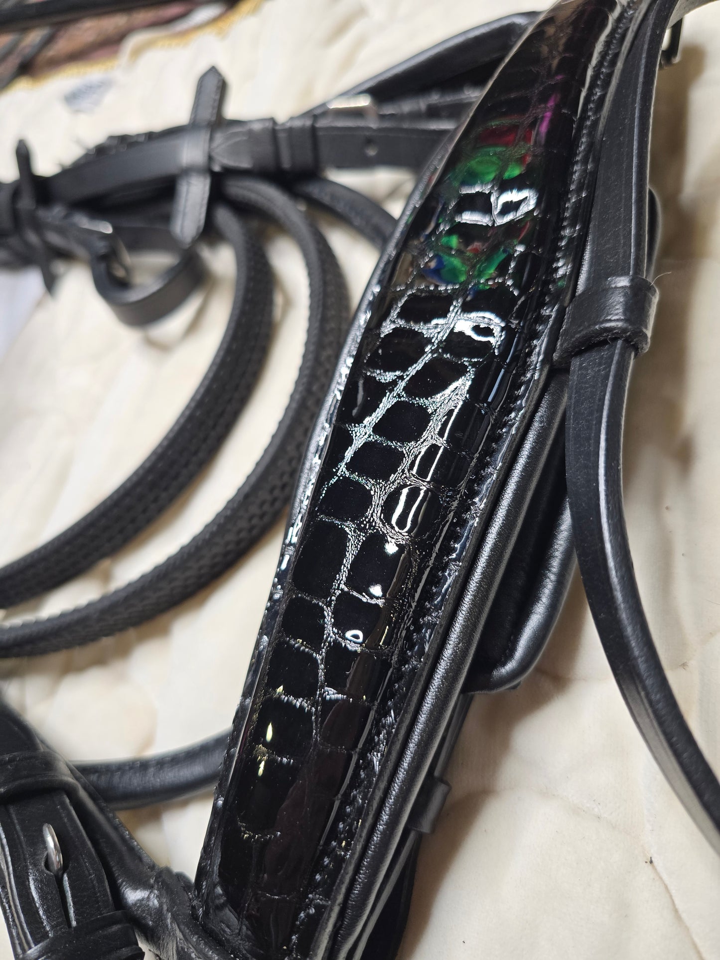 Ogłowie SILVER SNAKE Lum-Kon Anatomiczne Cob