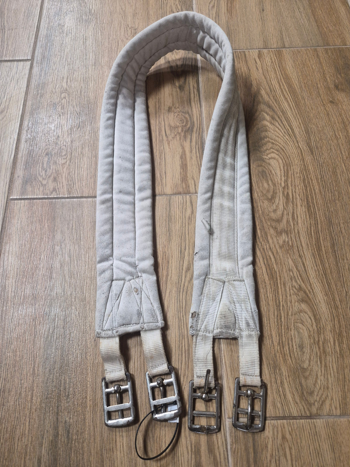 Popręg biały bucas 130 cm bez gum