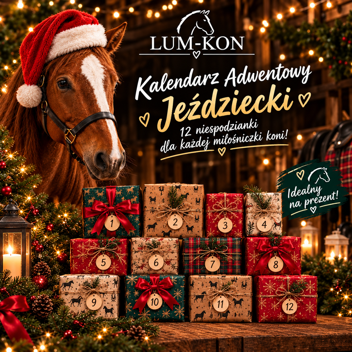 Kalendarz adwentowy LUM-KOŃ "Lum-Xmas" 12 Produkty