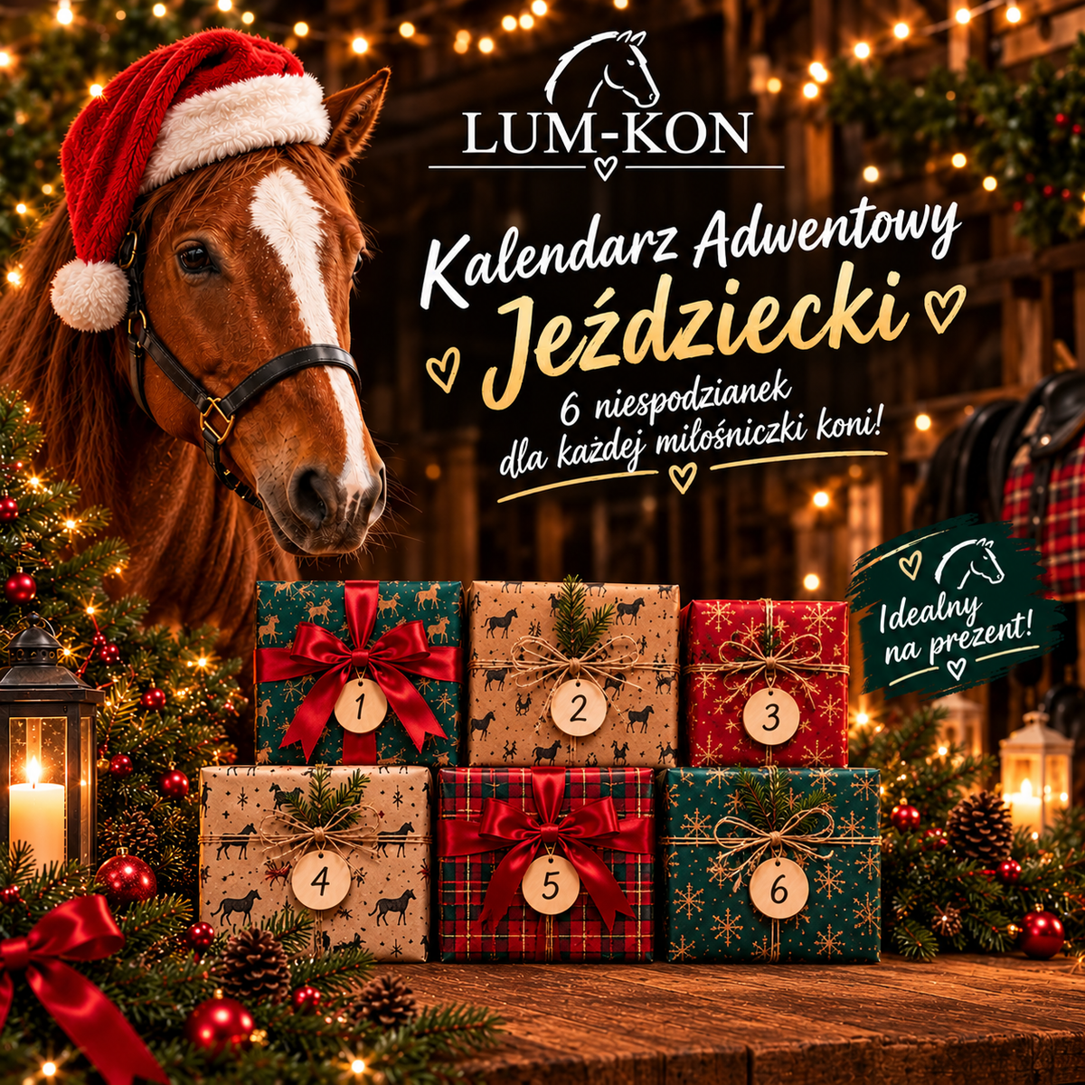 Kalendarz adwentowy LUM-KOŃ "Lum-Xmas" 6 Produktów