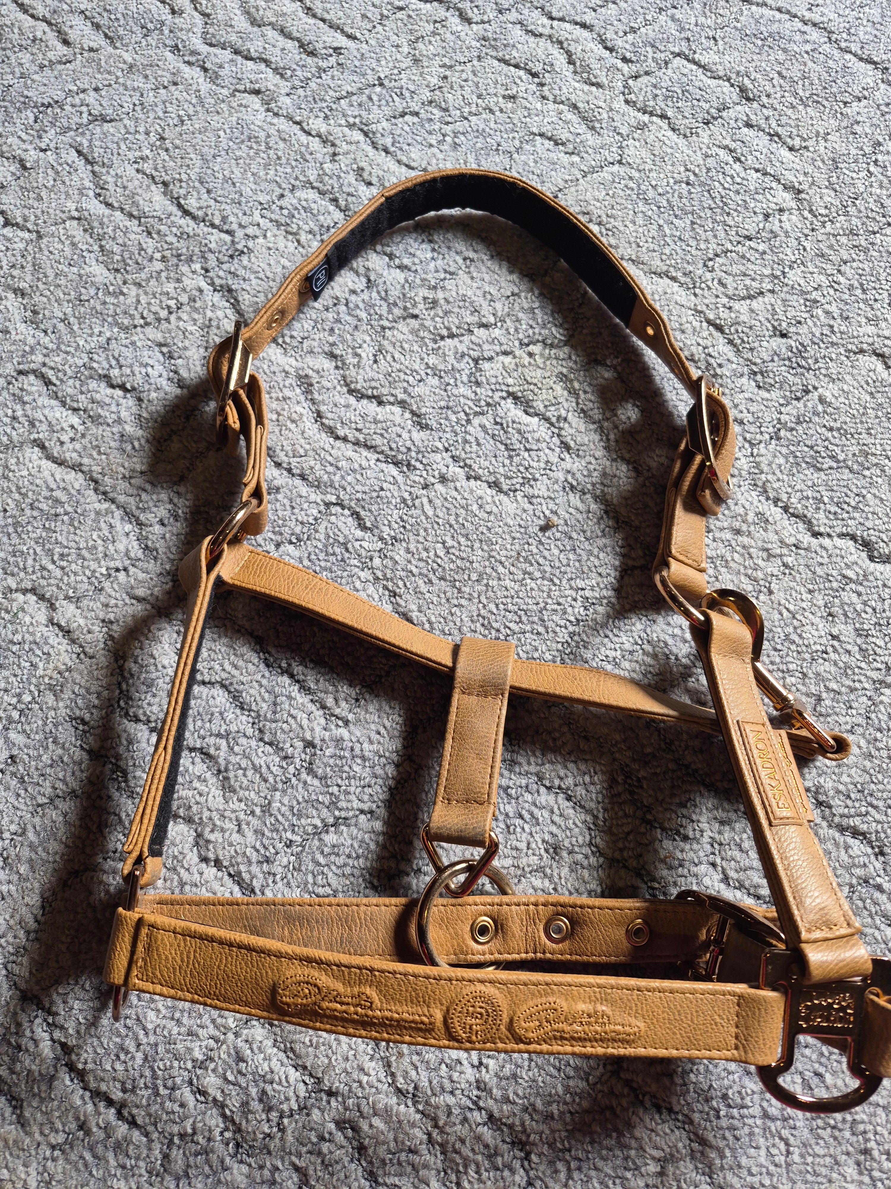 Kantar Eskadron DOUBLEPIN Leather cognac bez futerek PONY [ PII ]