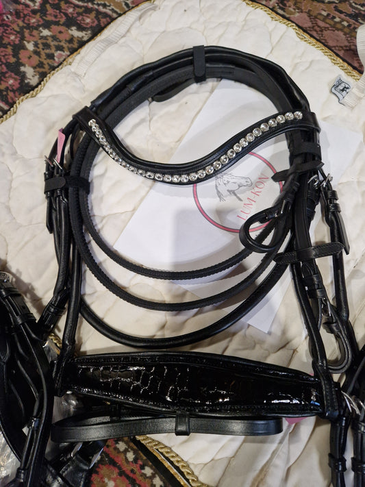 Ogłowie SILVER SNAKE Lum-Kon Anatomiczne Cob