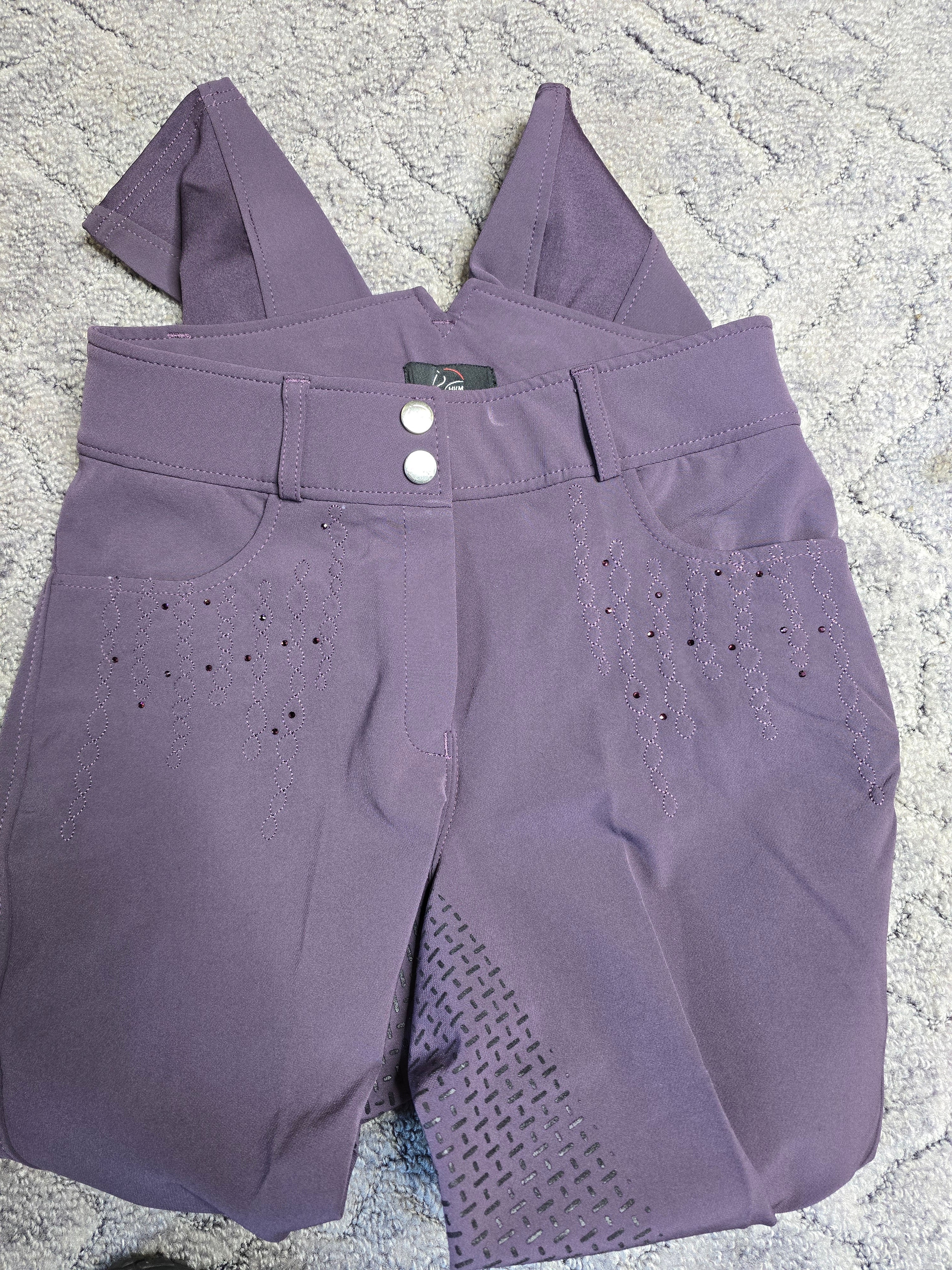 Hkm breeches decorated dark purple size 36