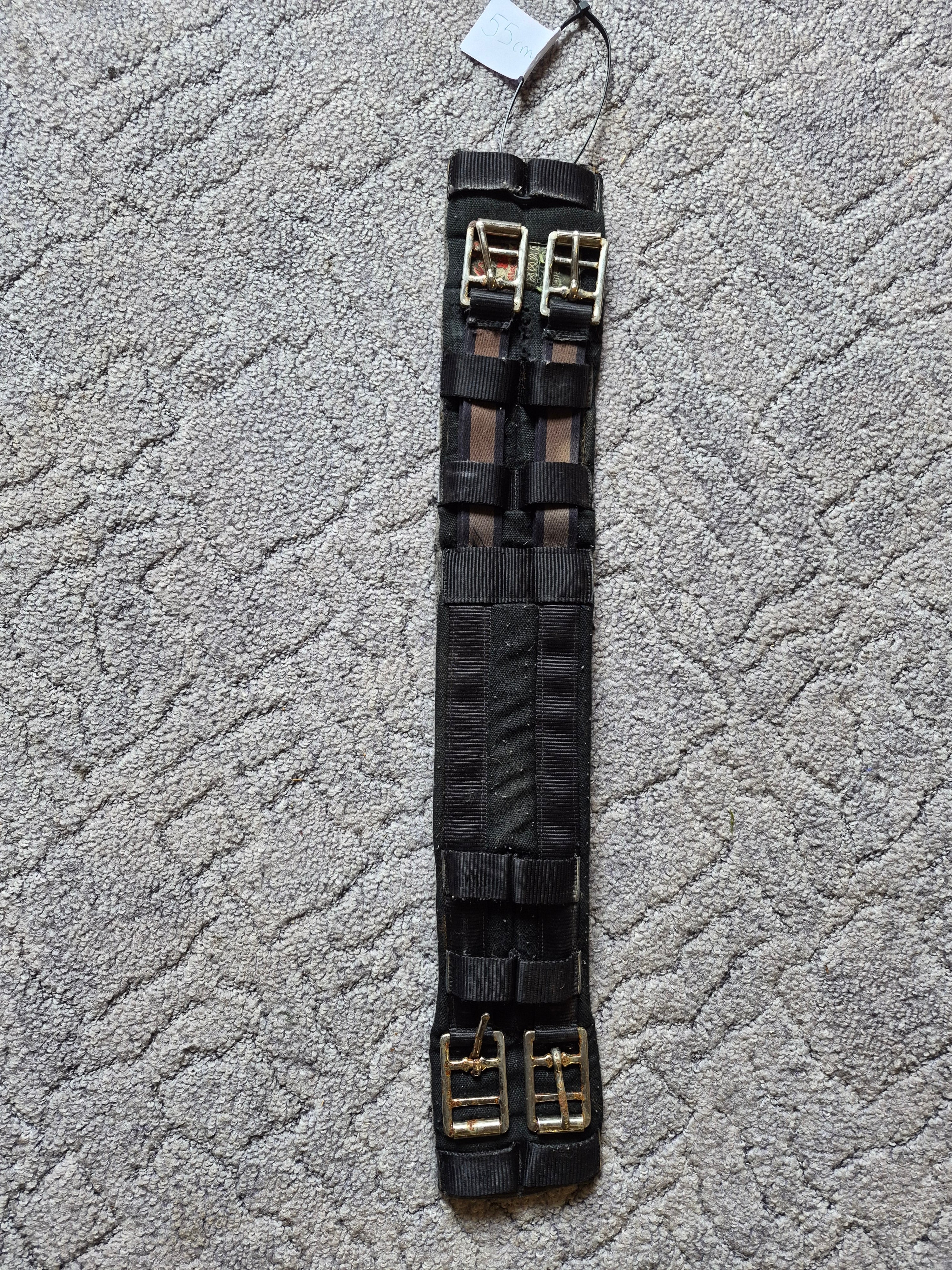 Popręg 55 cm z gumami z jednej strony