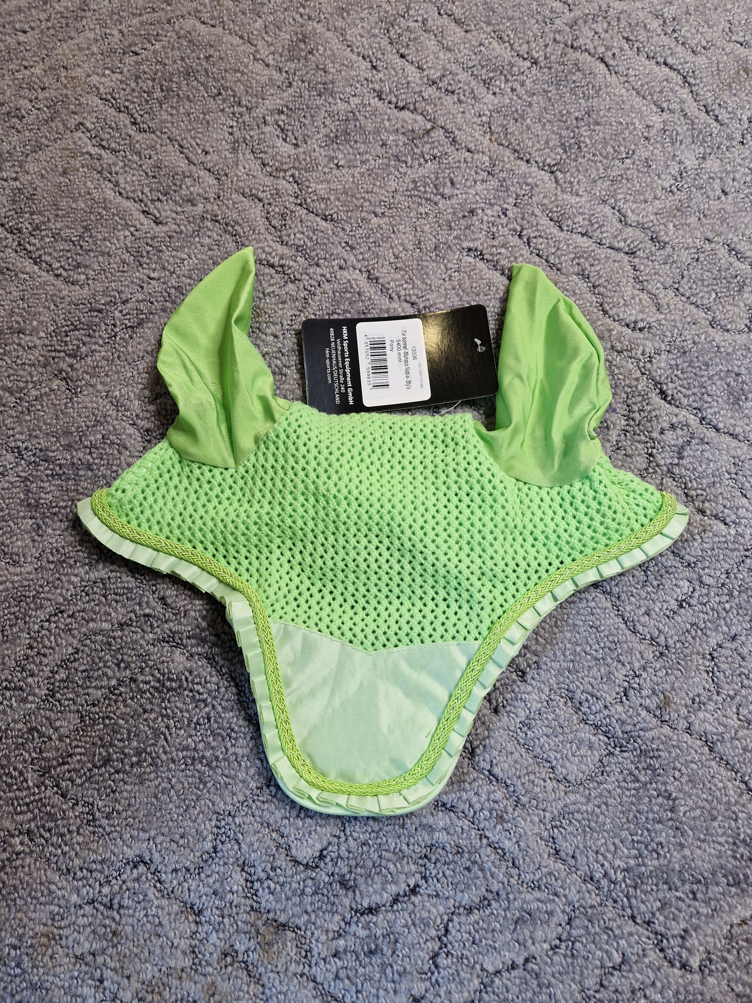 Lime pony/cob earmuffs