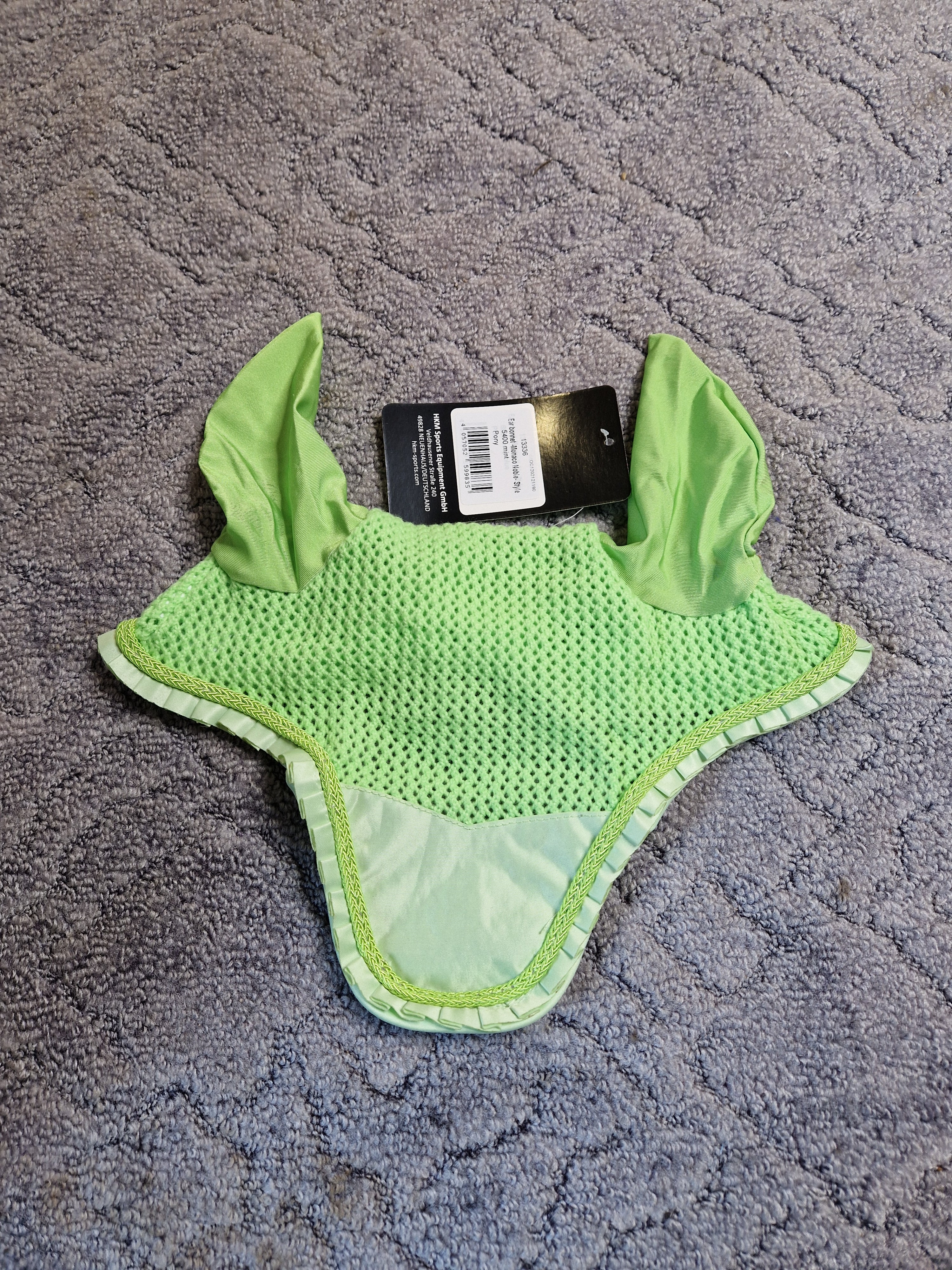 Lime pony/cob earmuffs