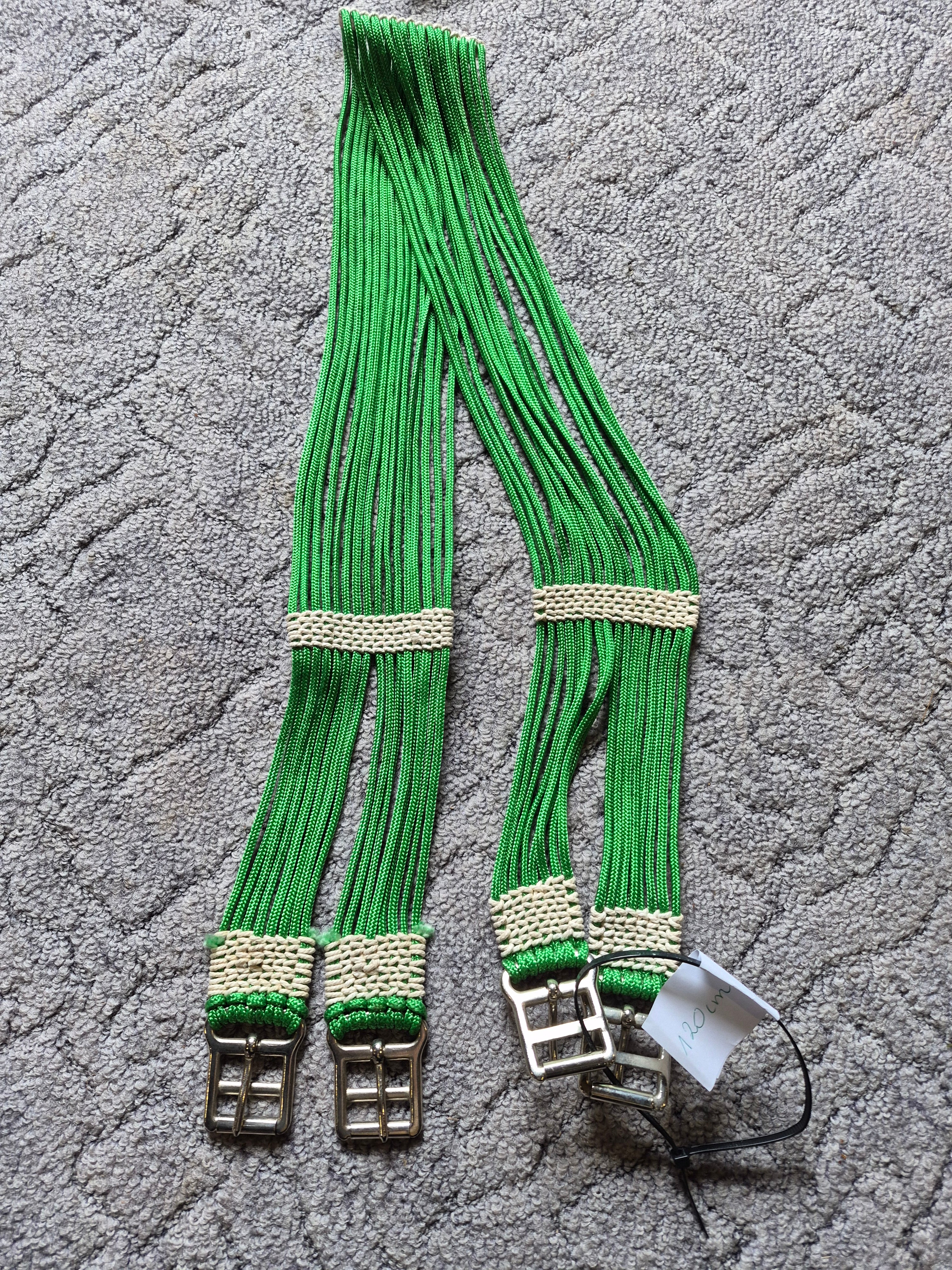 Popręg sznurkowy 120 cm zielony nowy