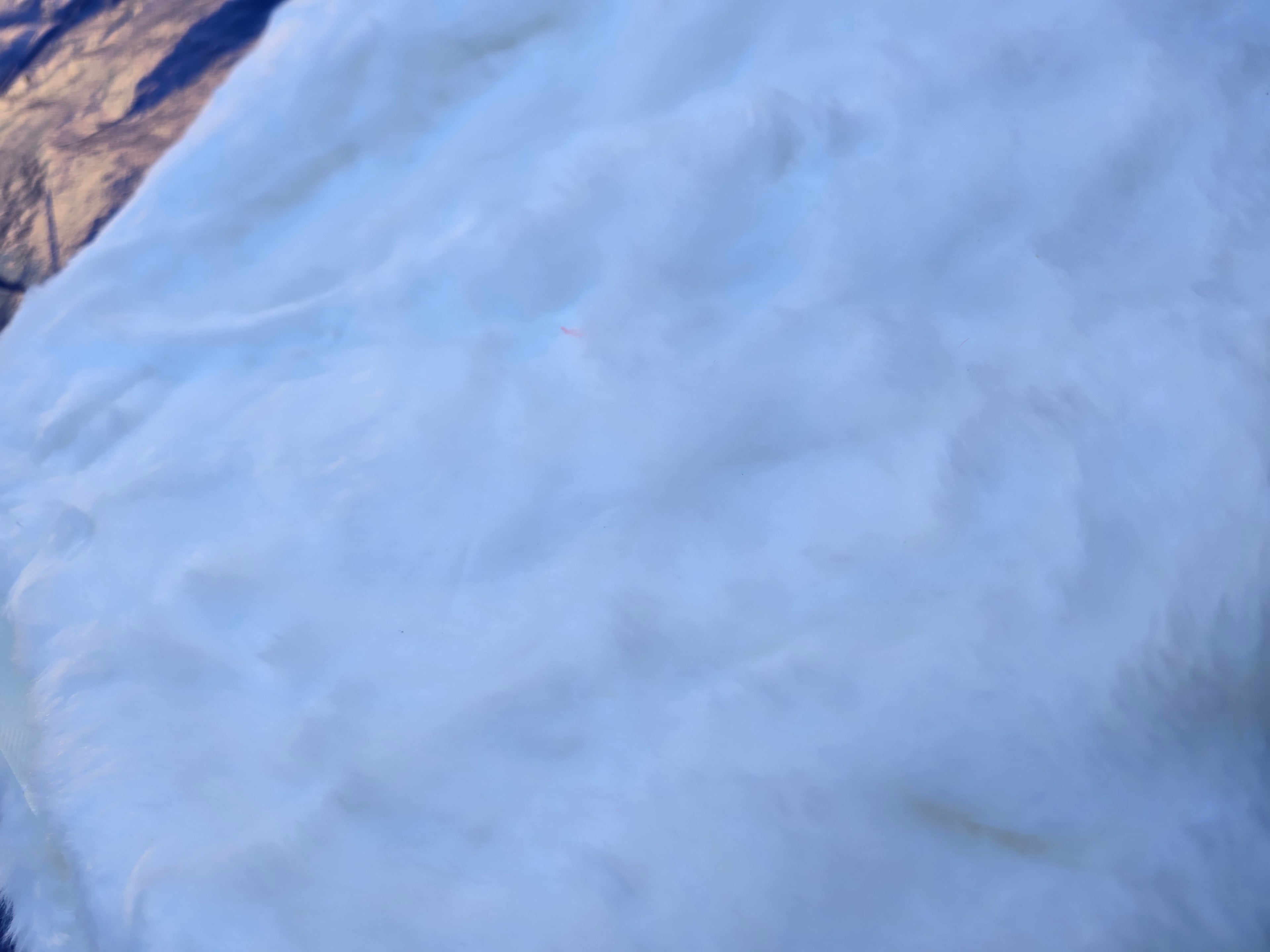 White fur saddle cloth 16 inches