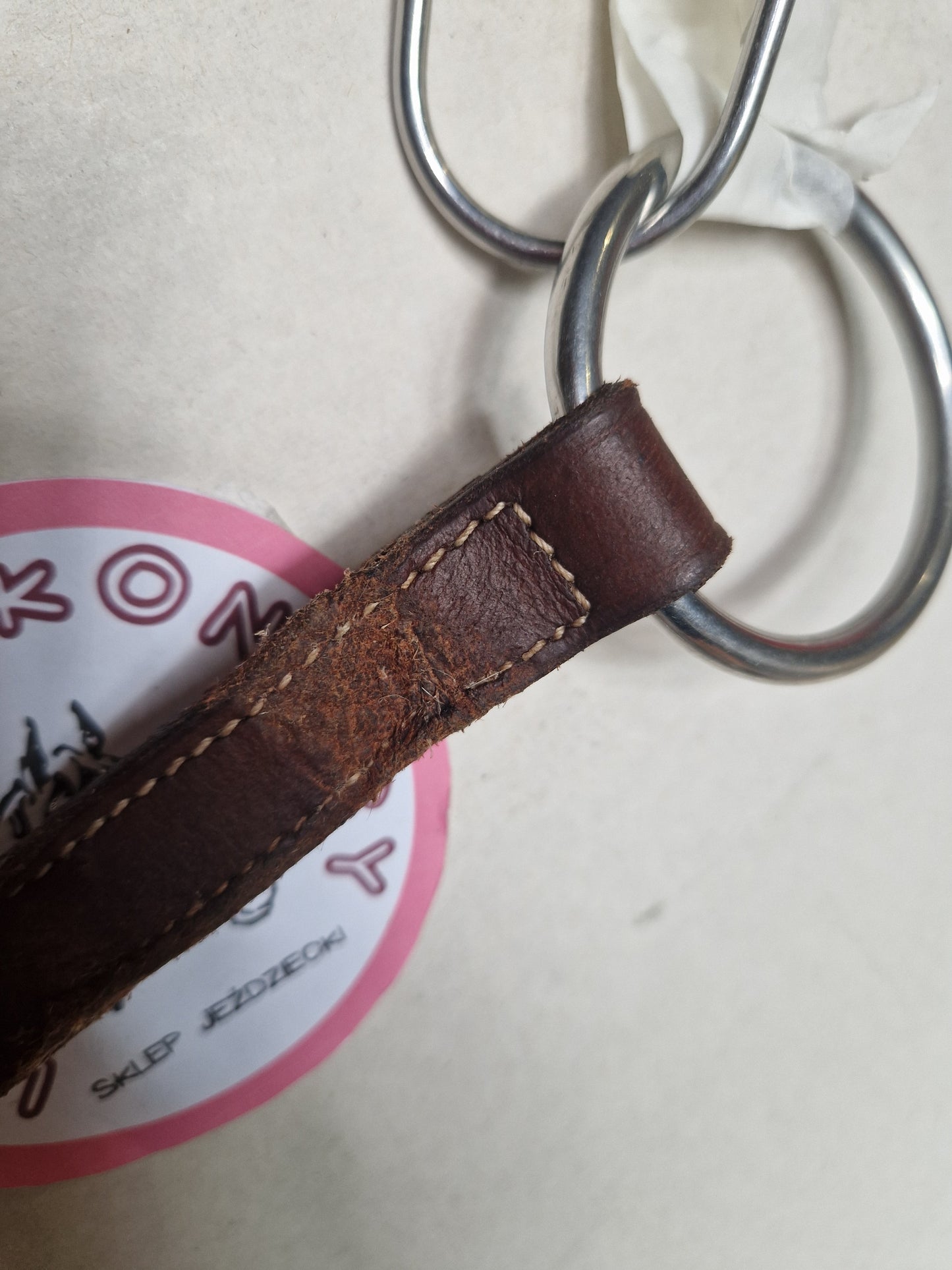 Wędzidło 9,5 cm skórzane